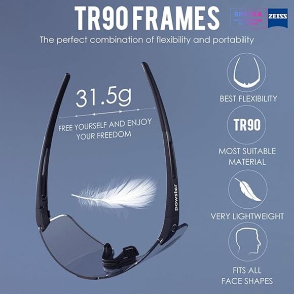 Violet Quantum White Sports Cycling Performance Sunglasses for Men and Women - Picture 3 of 7